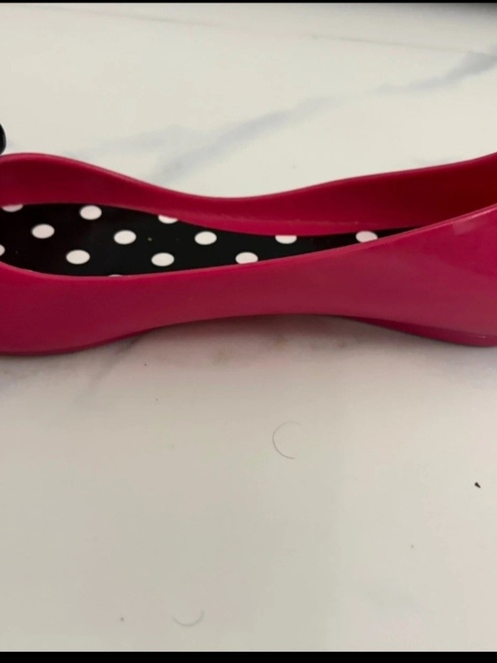 kate spade Hot Pink Pointed-Toe Flats with Black Bow - Picture 2 of 4